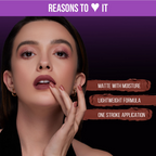 Staze 9 To 9 Pout On Matte And Smudgeproof Lip Crayon - 10 Royally Ruby | Grocsy