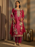 Teeya Creation Rani Color Barsana Silk Pakistani Style Salwar Suit | Grocsy