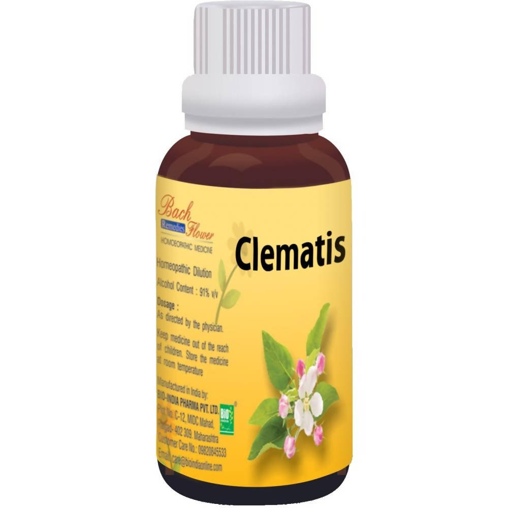 Bio India Homeopathy Bach Flower Clematis Dilution | Grocsy
