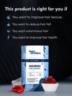 Man Matters Biotin Nourish Hair Gummies With Multivitamins (Sugar Free) - Strawberry Flavor With Zinc & Multivitamins | Grocsy