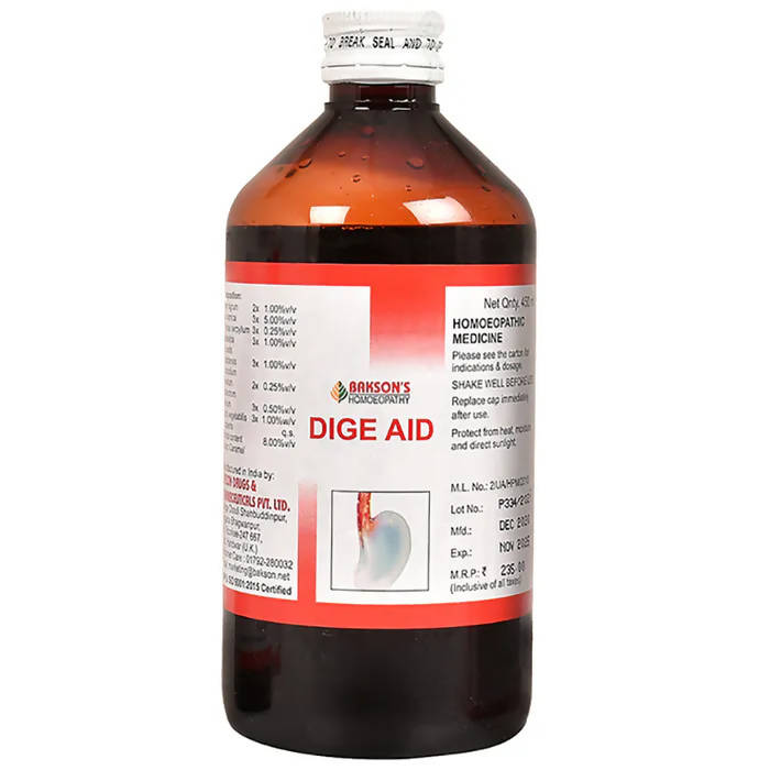 Bakson's Homeopathy Dige Aid Syrup | Grocsy