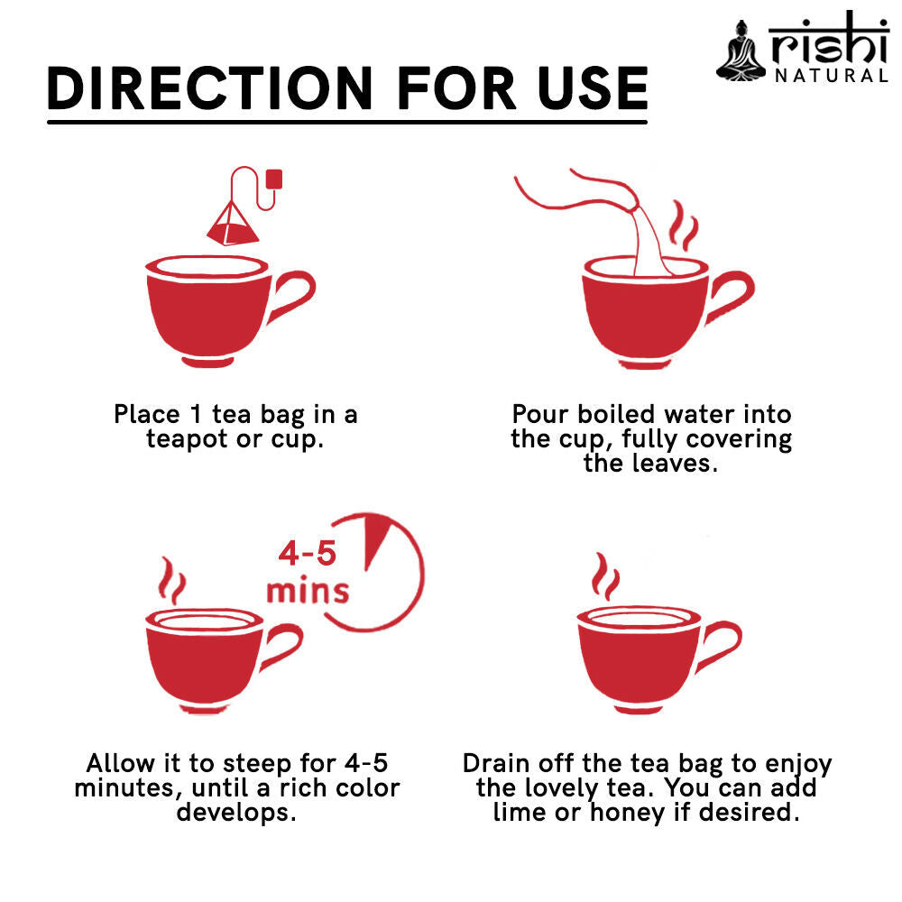 Rishi Natural Heart Support Herbal Tea | Grocsy