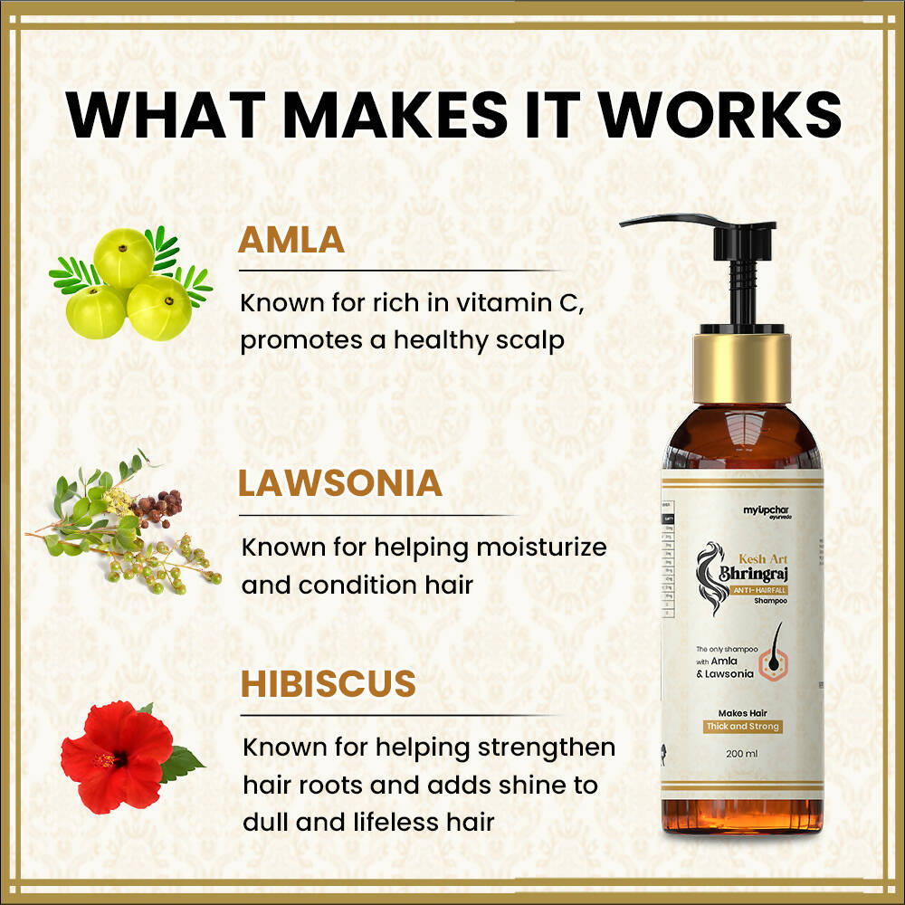 myUpchar Ayurveda KeshArt Bhringraj Anti-Hairfall Shampoo | Grocsy