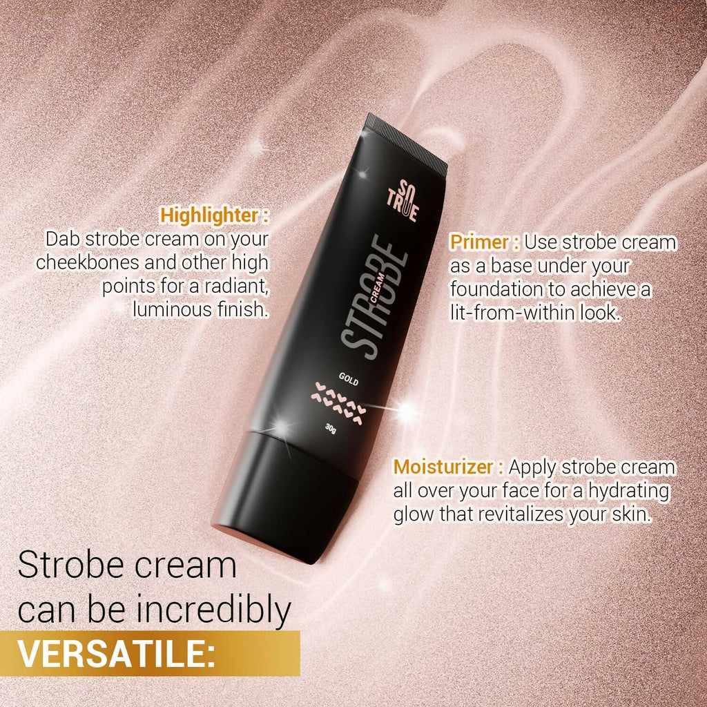 Sotrue Strobe Illuminating Cream + Moisturizer With Hyaluronic Acid - Gold | Grocsy
