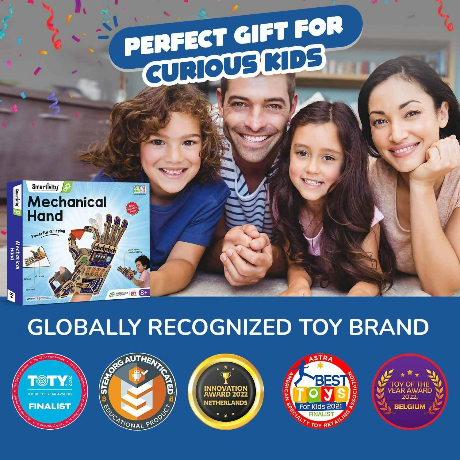 Smartivity Robotic Mechanical Hand Toy for Kids 8-10-12-14 Years Old Parents Choice Award Winner | Grocsy