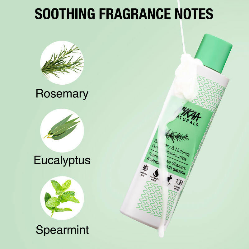 Nykaa Naturals Advanced Hair Growth Shampoo With Rosemary & Naturally Derived Niacinamide | Grocsy