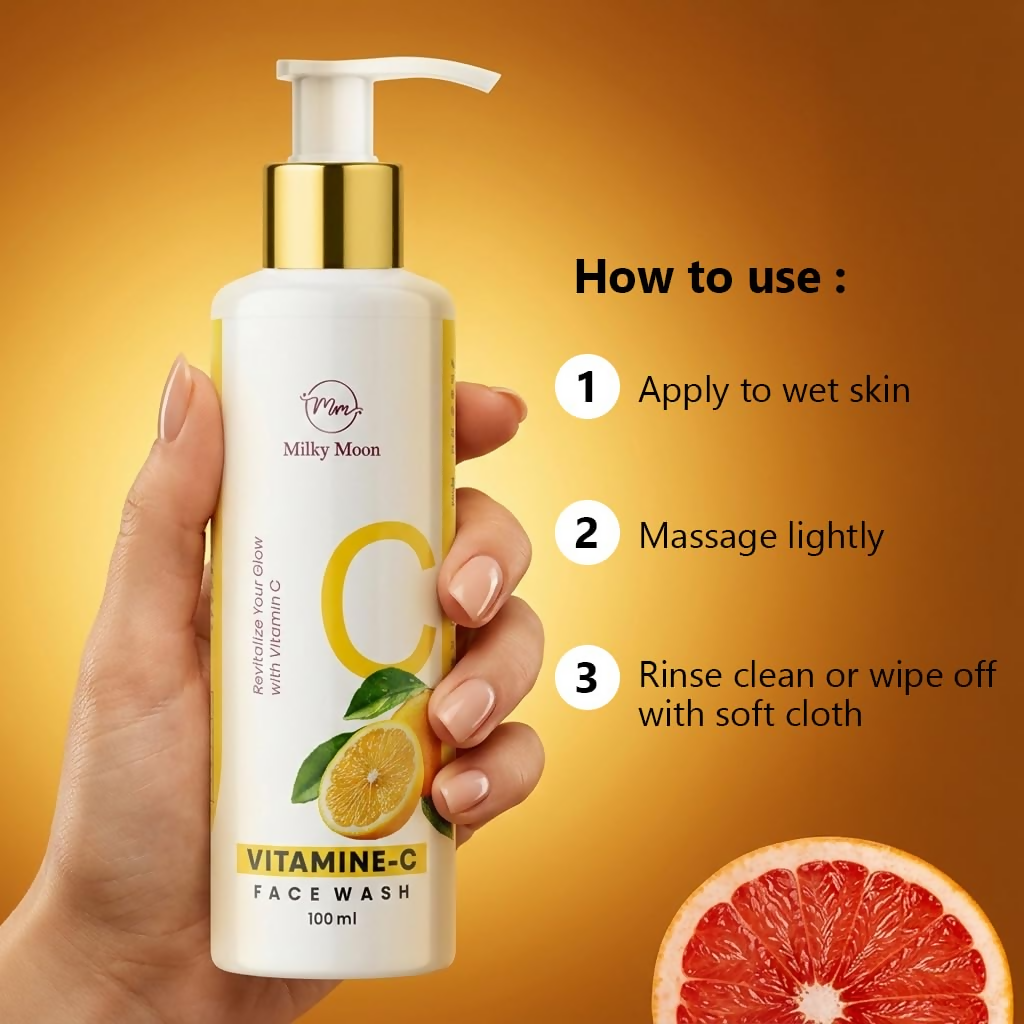 Milky Moon Vitamin C Face Wash for Brightening Face Cleanser | Grocsy