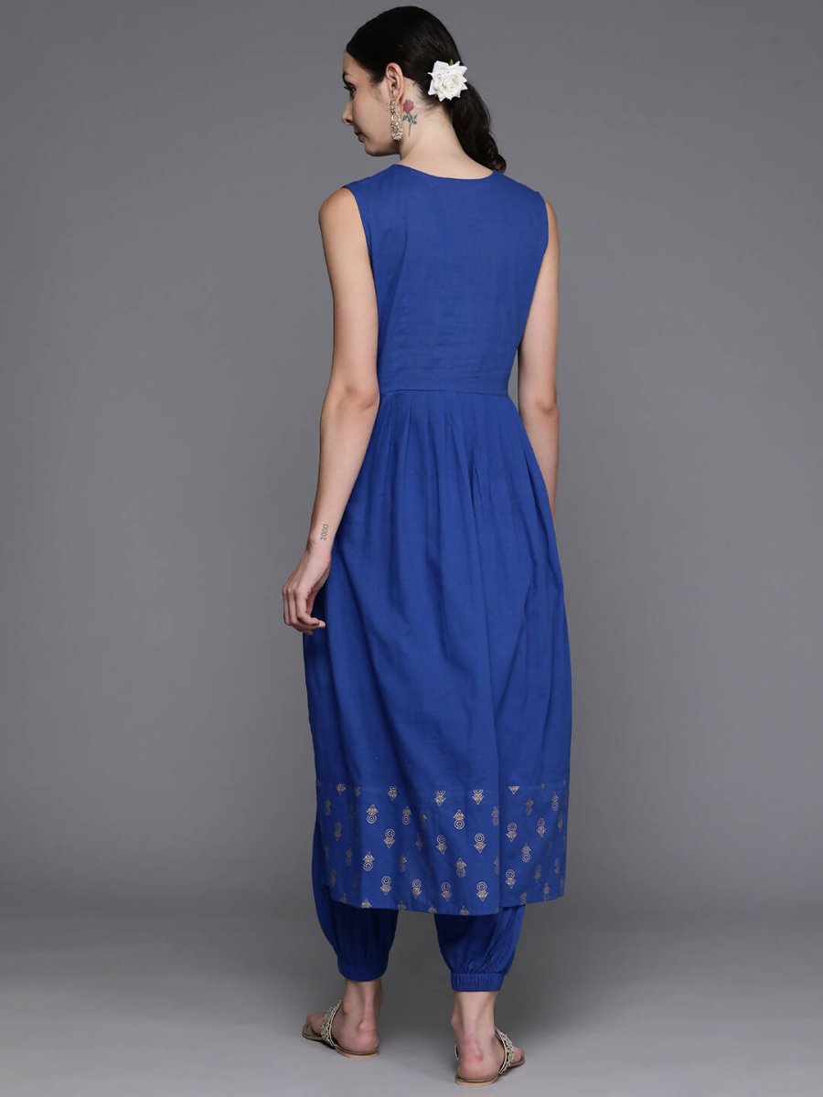 Ahalyaa Women's Traditional wear Kurta Set - Indigo blue | Grocsy