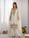 Teeya Creation Womens New Trendy Stylish Fancy Embroidery Beads Work Kurta Sharara Set For Wedding Wear - White | Grocsy