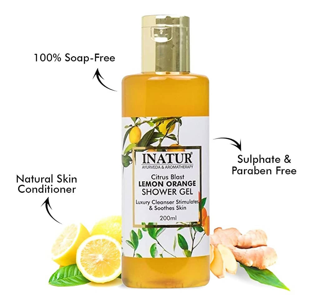 Inatur Citrus Blast Lemon Orange Shower Gel | Grocsy