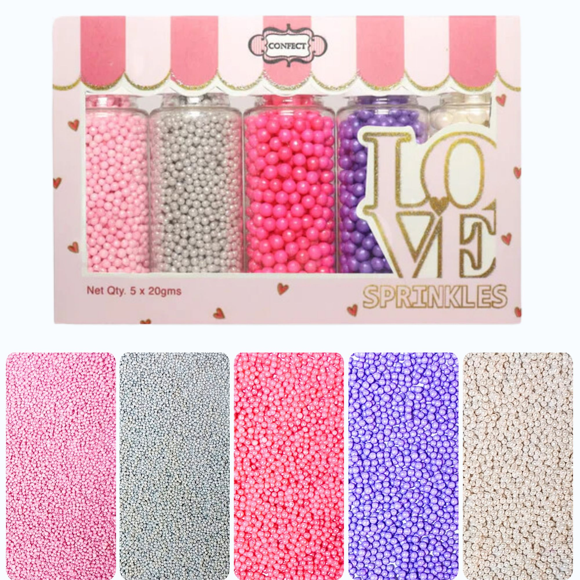 Confect Pretty Princess Disco Balls Assorted Sprinkles (DB-01) | Grocsy