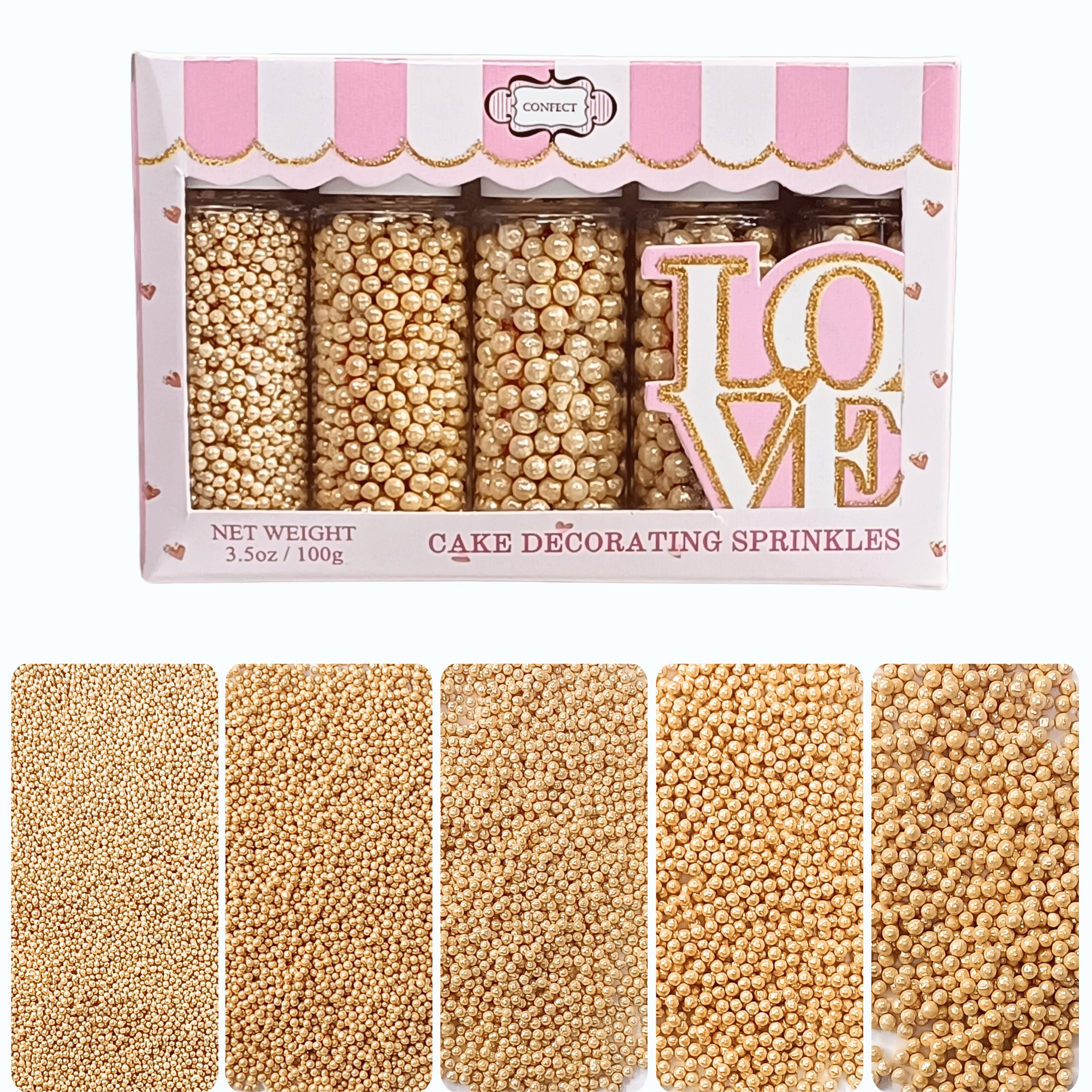 Confect Sparkling Champange Disco Balls Assorted Sprinkles (DB-14) | Grocsy