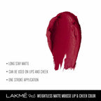 Lakme 9 To 5 Weightless Matte Mouse Lip & Cheek Color - Rosy Plum | Grocsy