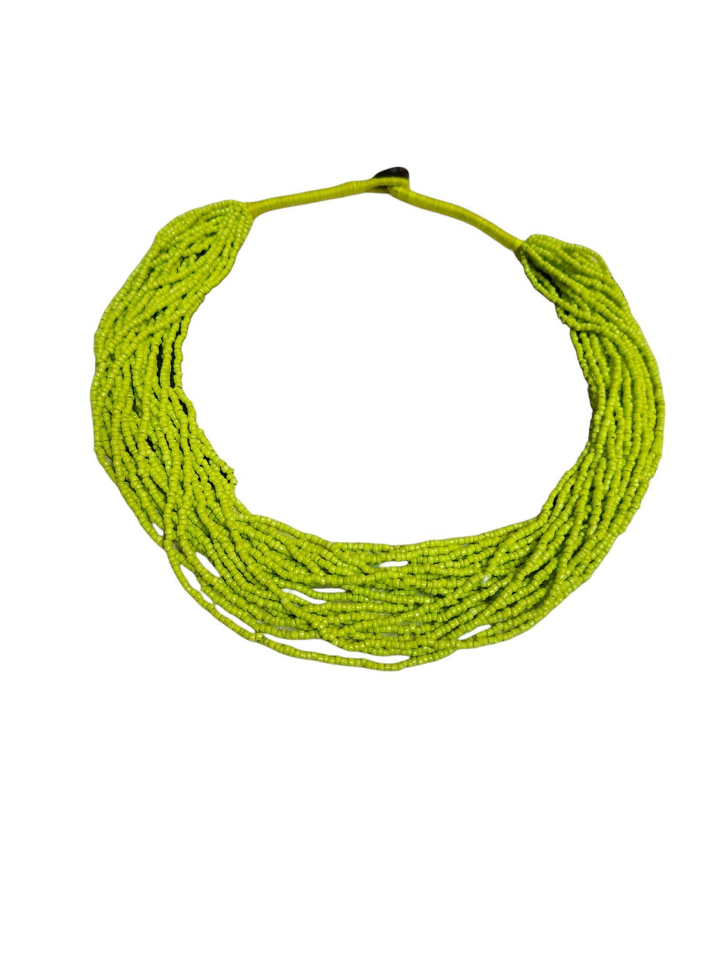 Inhanns Handmade Beaded Multilayer Necklace, 20 Layers - Neon Green | Grocsy