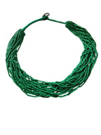 Inhanns Handmade Beaded Multilayer Necklace, 20 Layers - Green | Grocsy