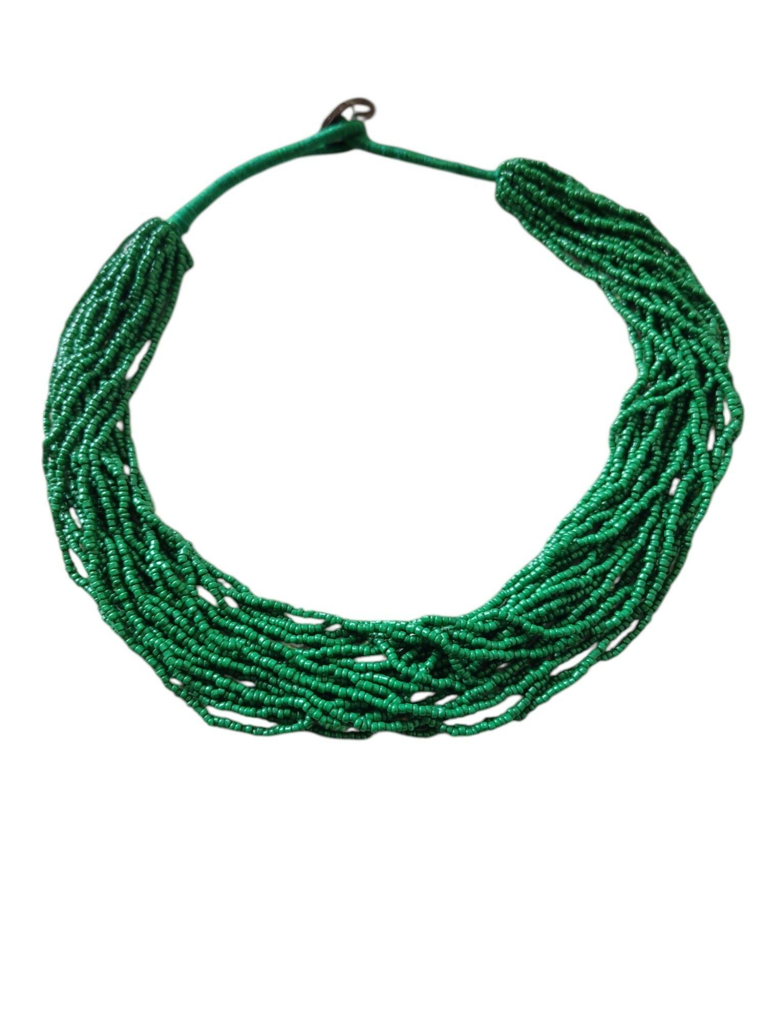 Inhanns Handmade Beaded Multilayer Necklace, 20 Layers - Green | Grocsy