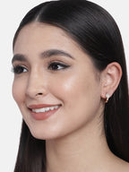 Stylish Latest Fashion Rose Gold-Polished AD Stone Contemporary Studs Earrings for women - Wahe Jewels - Swadesiicart
