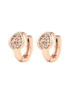 Stylish Latest Fashion Rose Gold-Polished AD Stone Contemporary Studs Earrings for women - Wahe Jewels - Swadesiicart