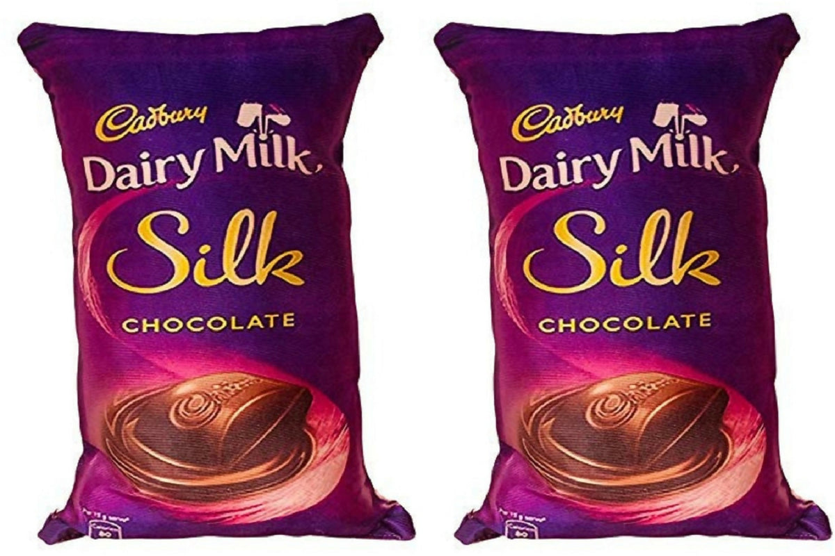 Unique Fashion Pack of 2 Microfibre Filled Reversible Cushion For Kids - 2 Silk | Grocsy