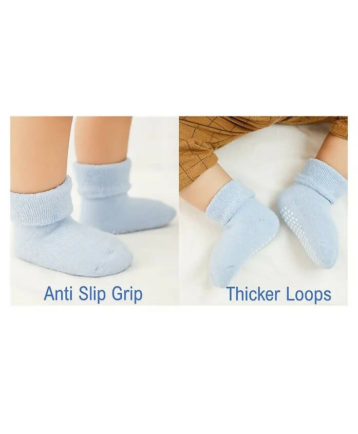 AHC Baby Socks Cotton Breathable Anti Skid Thick Warm Kids Socks | Grocsy