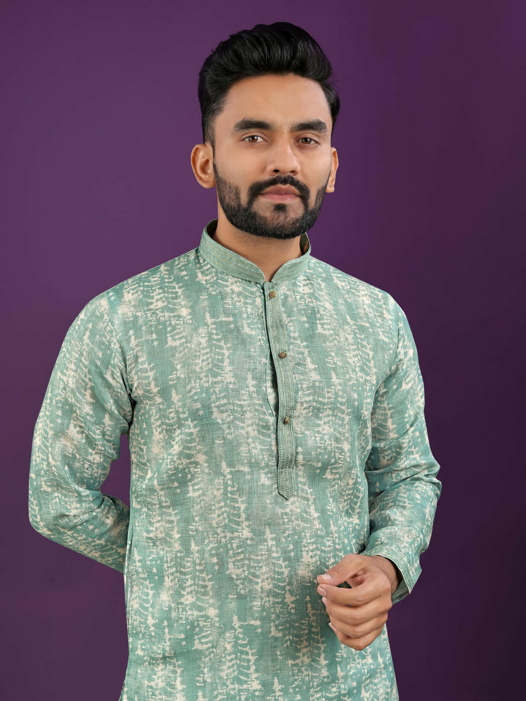 Anaita Sea Green Digital Print Kurta | Grocsy