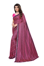 Vamika Pink Lycra Knitted Saree | Grocsy