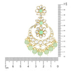 Gold-Polished Traditional Handcrafted Kundan Earrings Adorned with Pearls for Women - Wahe Jewels - Swadesiicart