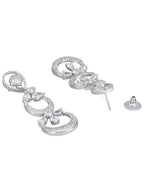 Stylish Latest Fashion Rose Gold-Polished Glittering Crystal AD Stone studded Earrings for Women & Girls - Wahe Jewels - Swadesiicart