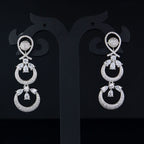 Stylish Latest Fashion Rose Gold-Polished Glittering Crystal AD Stone studded Earrings for Women & Girls - Wahe Jewels - Swadesiicart