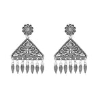 Navratri Ethnic Silver Oxidized Afghani Style Trending Earrings For Women & Girls - Wahe Jewels - Swadesiicart