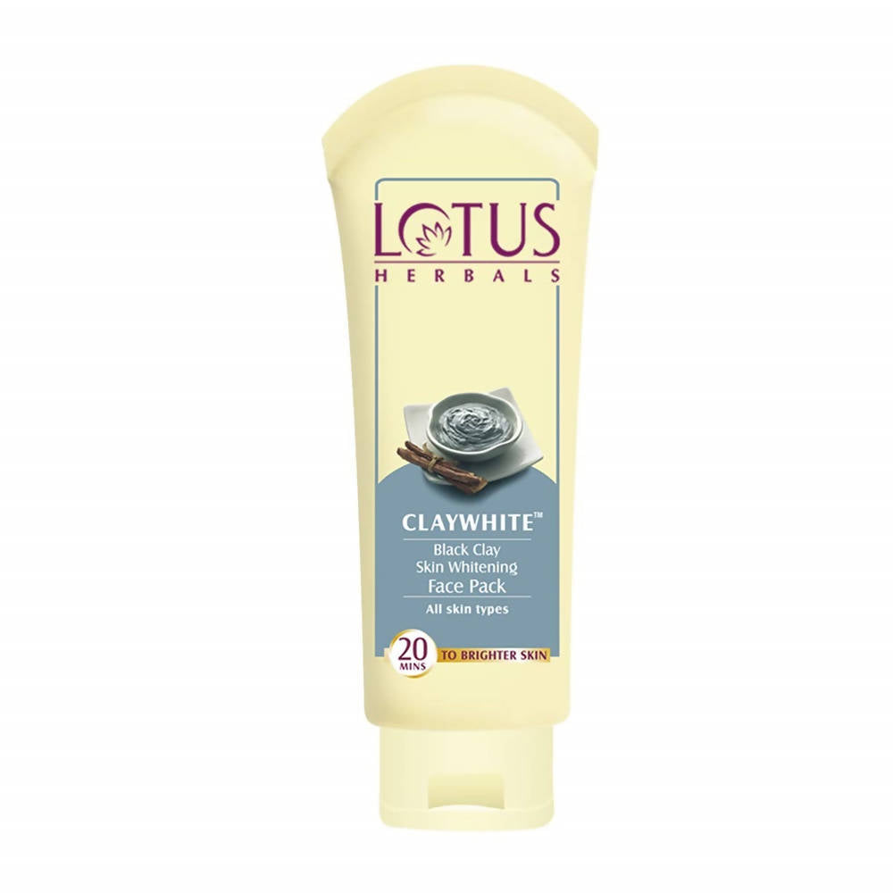 Lotus Herbals Claywhite Black Clay Skin Whitening Face Pack | Grocsy
