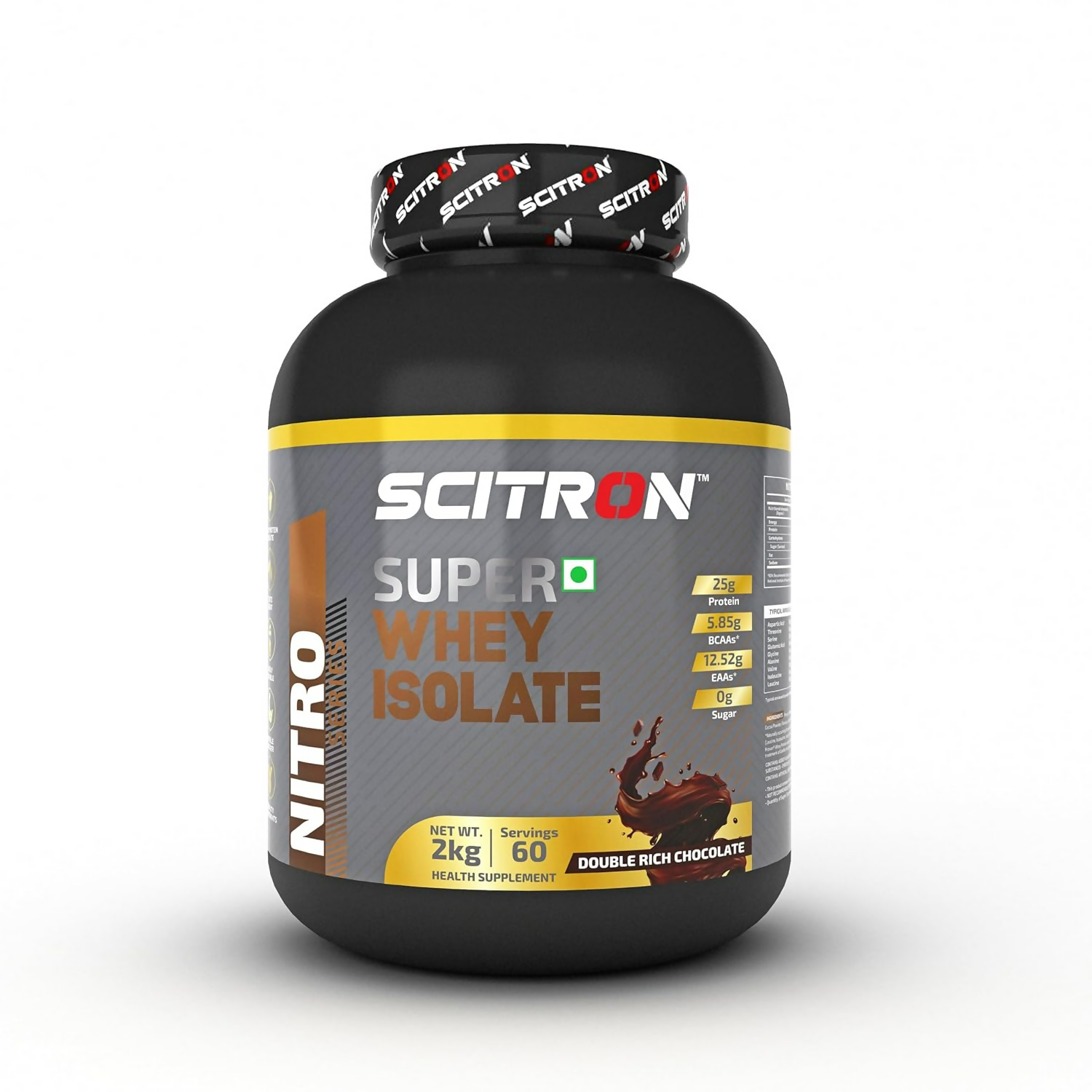 Scitron Super Whey Isolate Protein Powder - Double Rich Chocolate | Grocsy