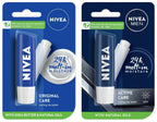 Nivea Original Care & Active Care Lip Balm Combo - 24 H melt-in moisture | Grocsy