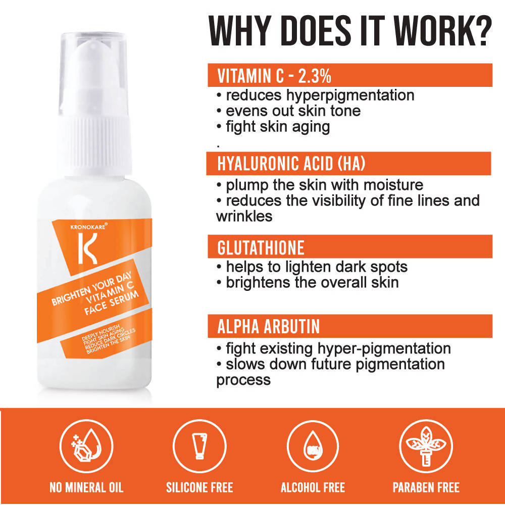Kronokare Brighten Your Day Vitamin C Face Serum | Grocsy