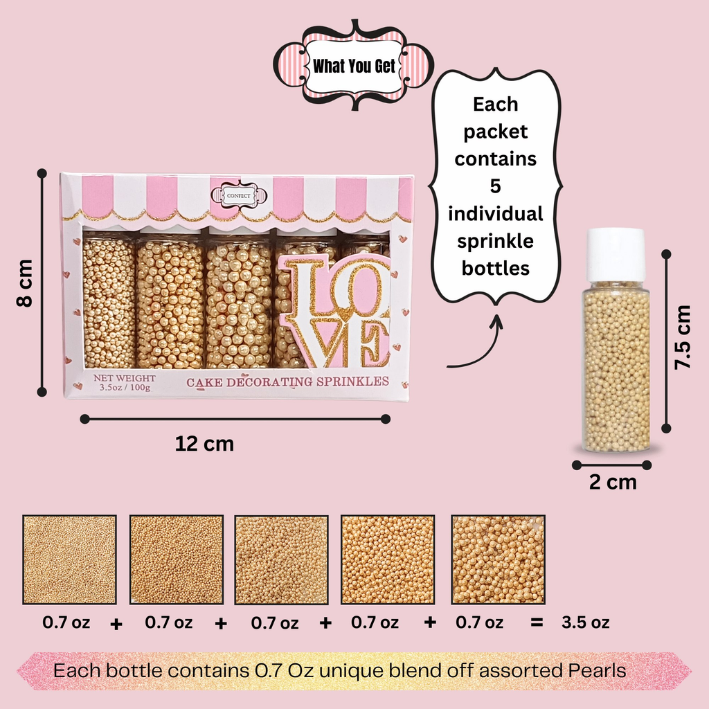 Confect Sparkling Champange Disco Balls Assorted Sprinkles (DB-14) | Grocsy