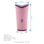 Vaya Drynk Kid'S Stainless Steel Tumbler With Spill-Proof Pediasafe Lid - 350ml (Pink) | Grocsy