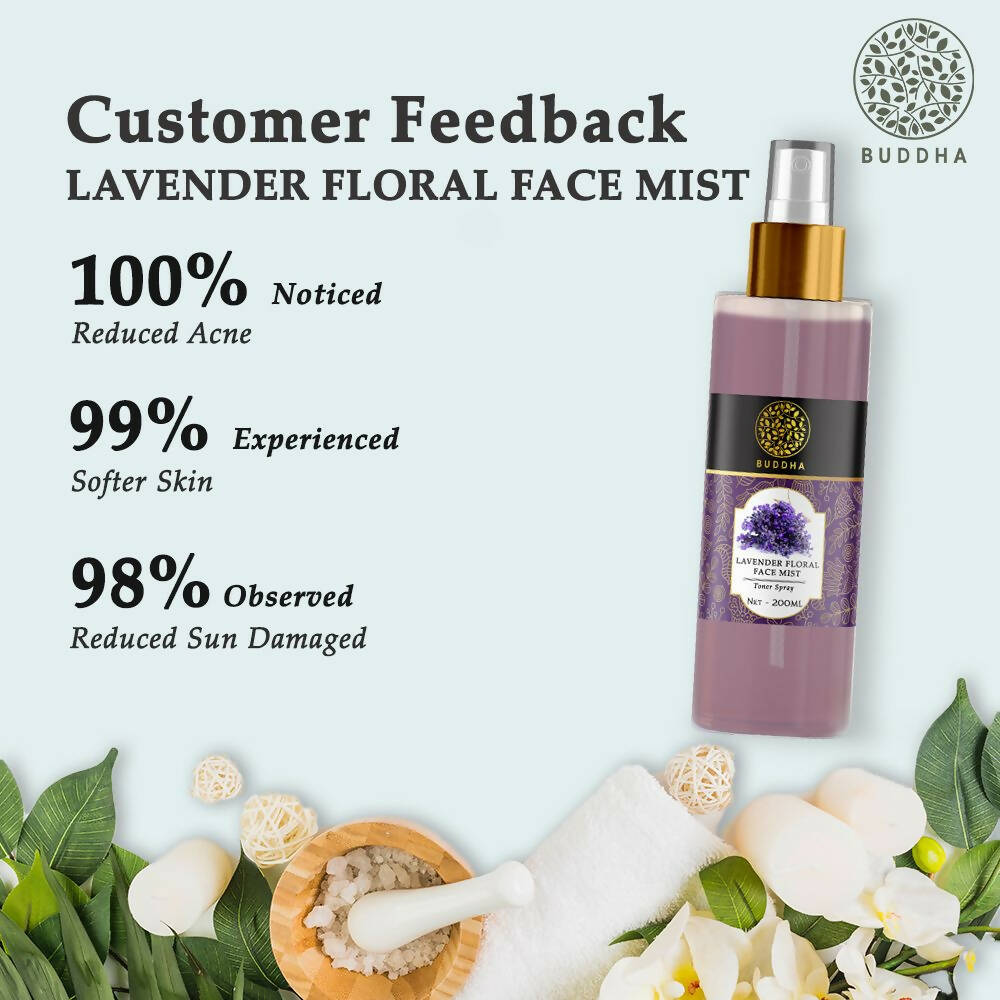 Buddha Natural Lavender Facial Mist Toner - For Instant Glow and Hydration Men & Women | Grocsy