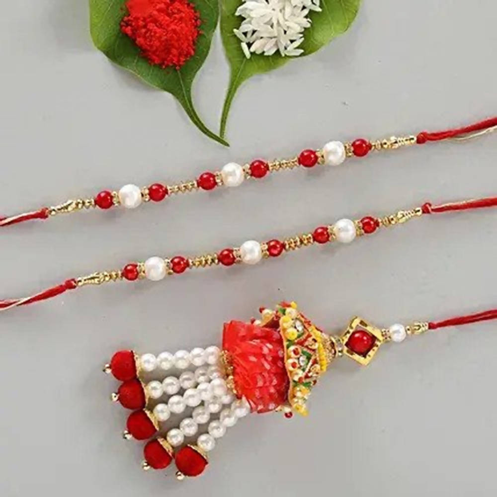 Set Of 3 Fascinating Designer Rakhis | Grocsy