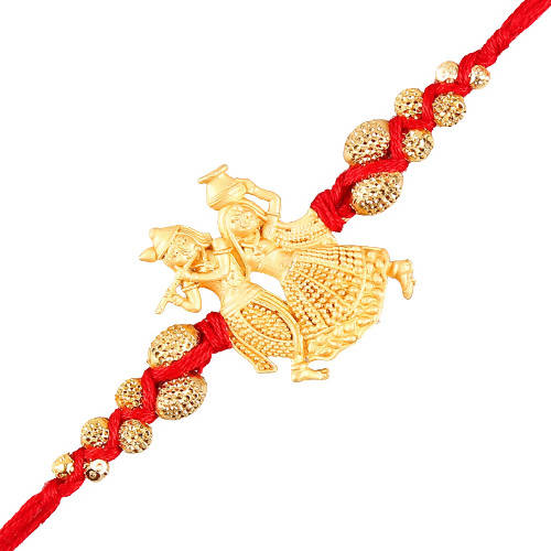Radha Krishna Design Rakhi and Kaju Rolls Box | Grocsy