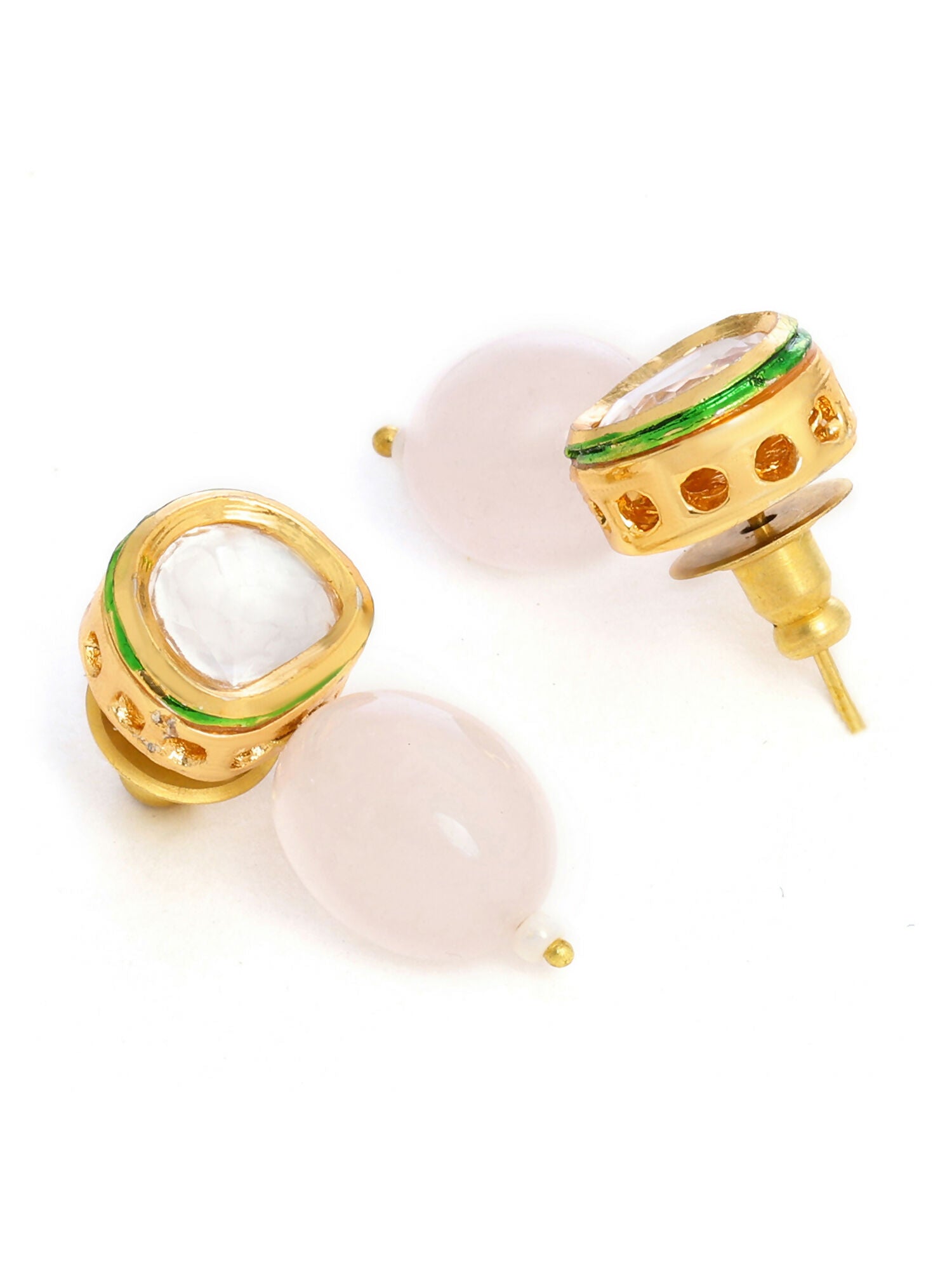 Ruby Raang Pink Kundan Studs | Grocsy