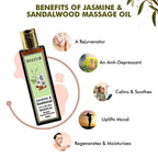 Inatur Jasmine & Sandalwood Calming Massage Oil | Grocsy