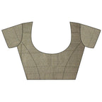 Joban Fashion Grey Banarasi Soft Lichi Silk Checks & Woven Saree | Grocsy
