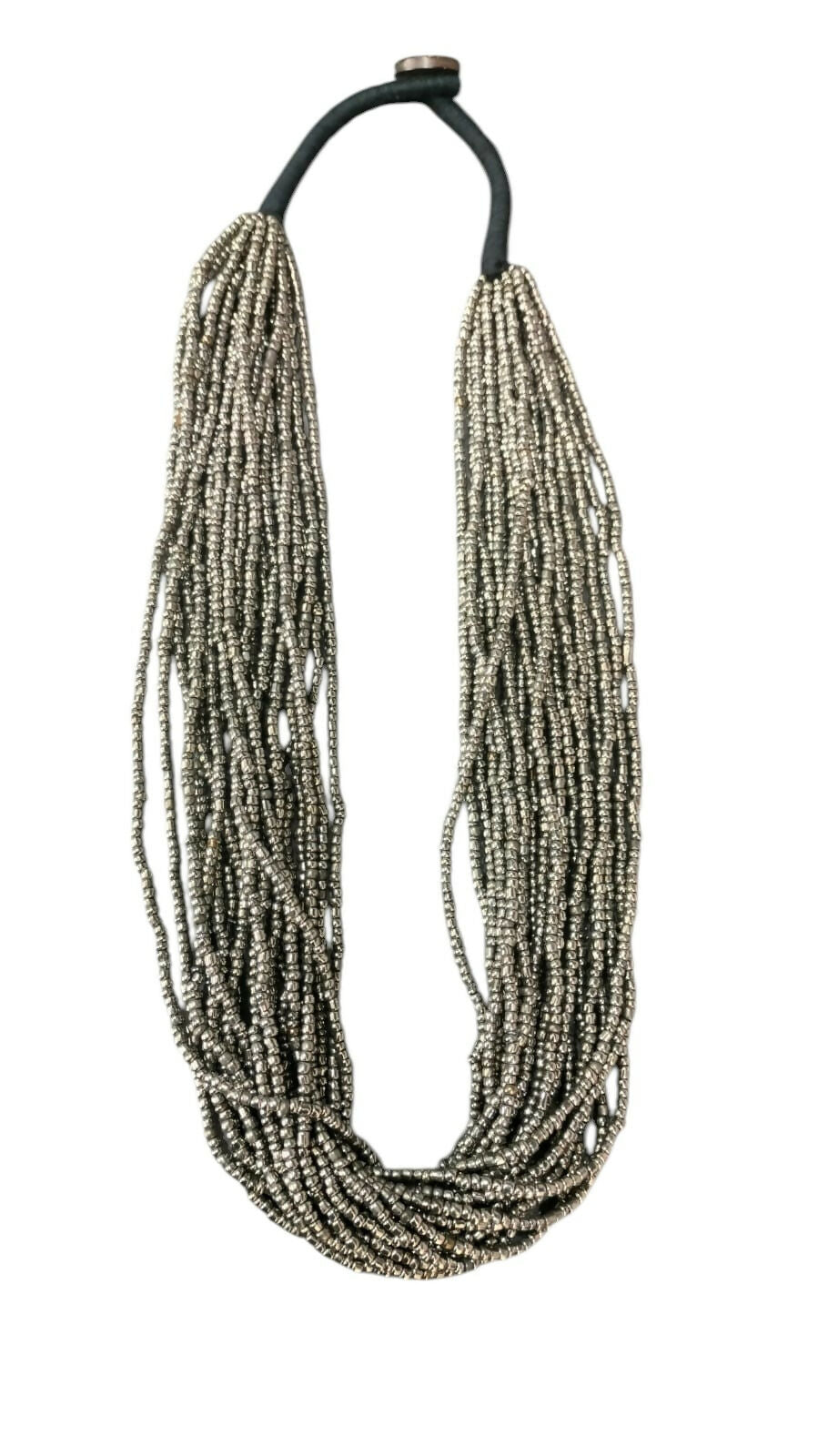Inhanns Handmade Beaded Multilayer Necklace, 20 Layers - Gray | Grocsy