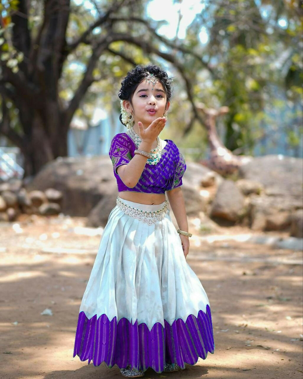 Jyoti Fashion Classy Blue Heavy Chenille Sequins Embroidered Kids Lehenga Choli Set | Grocsy