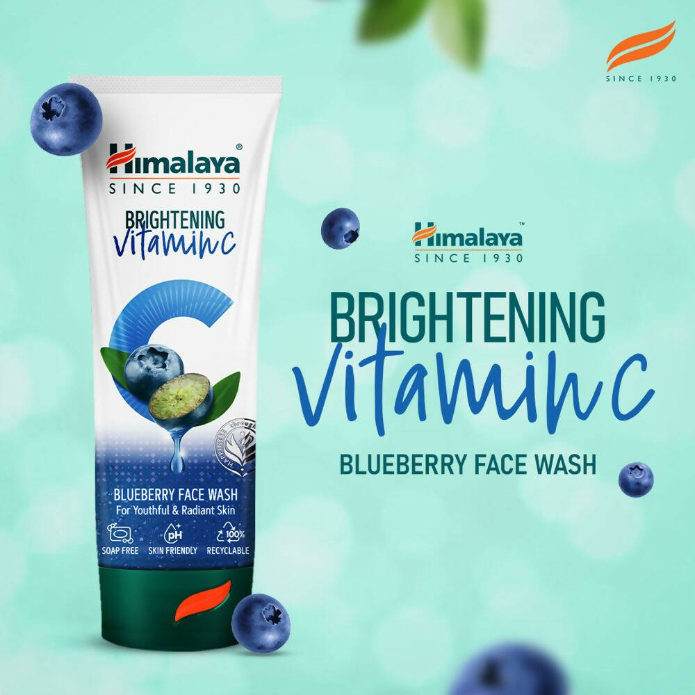 Himalaya Herbals Brightening Vitamin C Blueberry Face Wash | Grocsy
