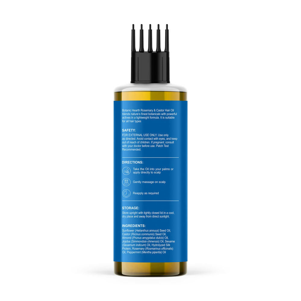 Botanic Hearth Rosemary & Castor Hair Oil | Grocsy