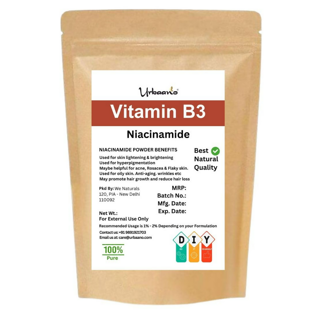 Urbaano Herbal Niacinamide Powder (Vitamin B3) For Making DIY Lotion, Cream, Serum & Skin Care | Grocsy