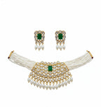 Jewel City Traditional Handcrafted Ethnic Kundan Pearl Choker Necklace Set | Grocsy