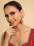 Nuyug 22K Gold Plated Aureate Swirl Jhumki Earrings | Grocsy