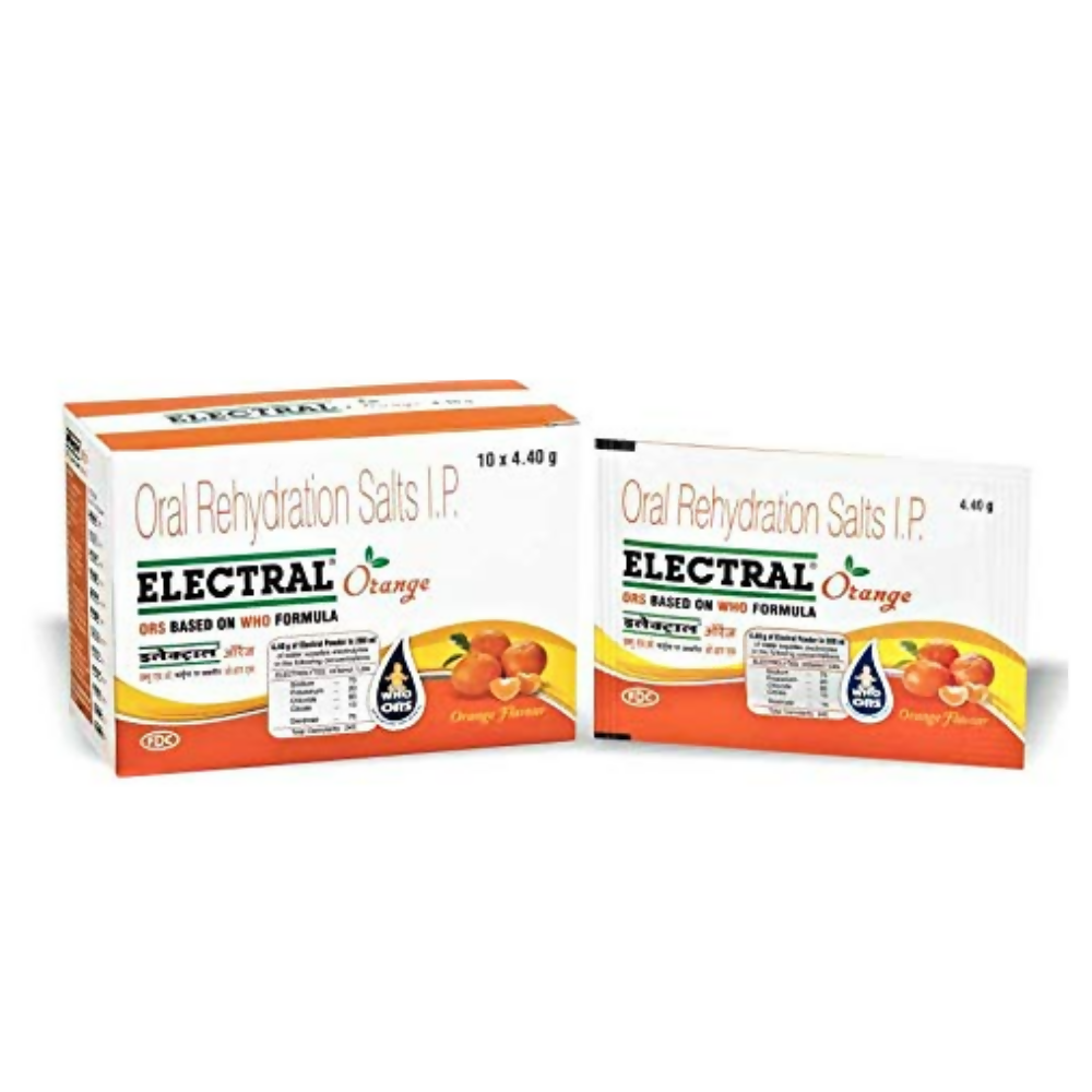 Electral FDC ORS Sachets Orange Flavour | Grocsy